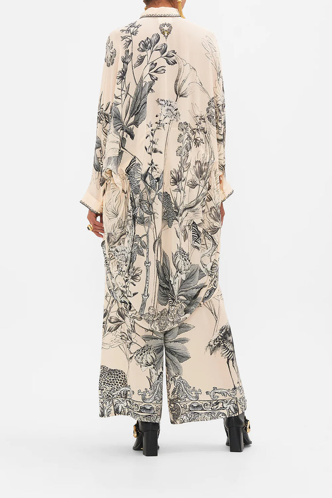 Camilla | Etched Into Eternity Button Up Top With Draped Back