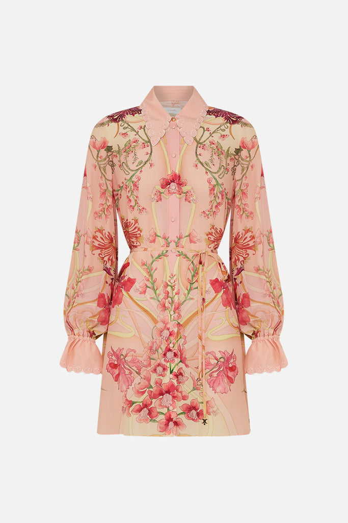 Camilla | Blossoms and Brushstrokes Shift Shirt Dress