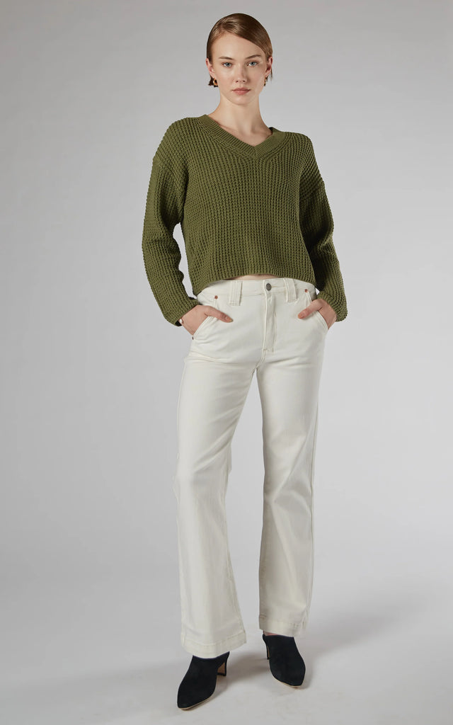 Dricoper | Lulu Khaki Cotton Sweater