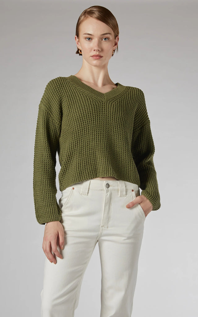 Dricoper | Lulu Khaki Cotton Sweater