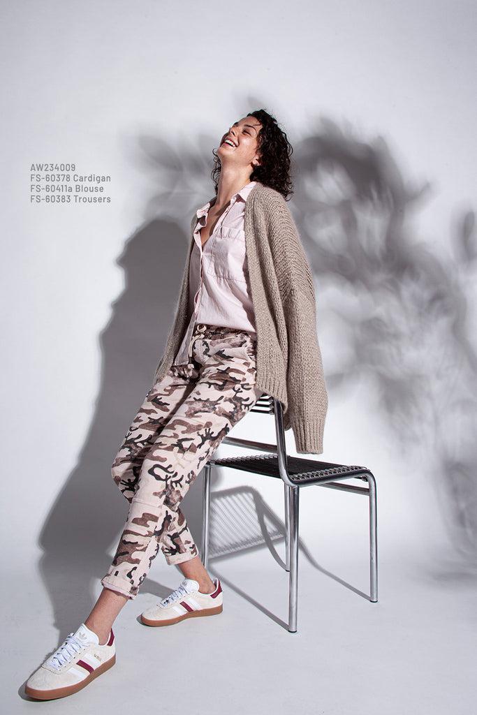 Funky Staff | Trouser You4 Velluto Camouflage | Sepia Rose