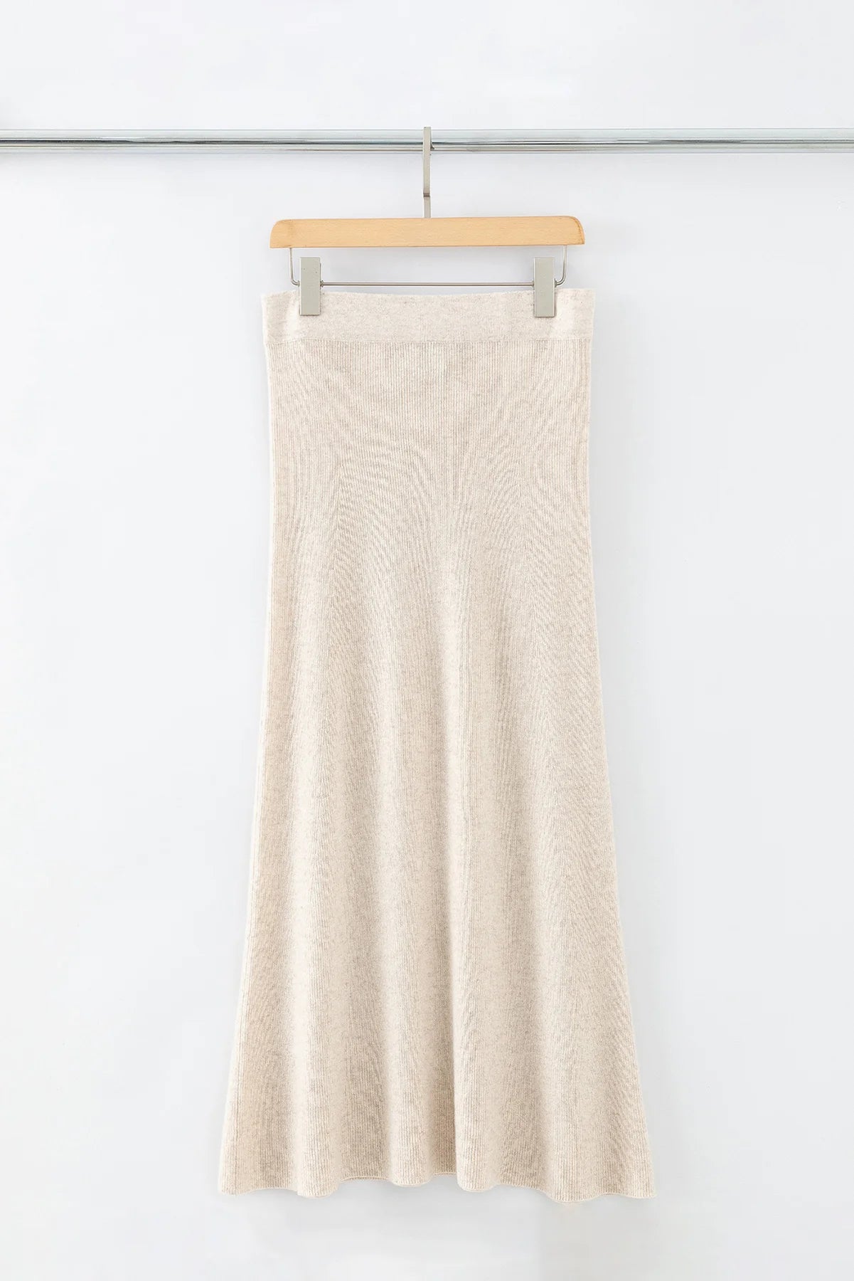 Aleger Cashmere Ribbed Slip Skirt Shell