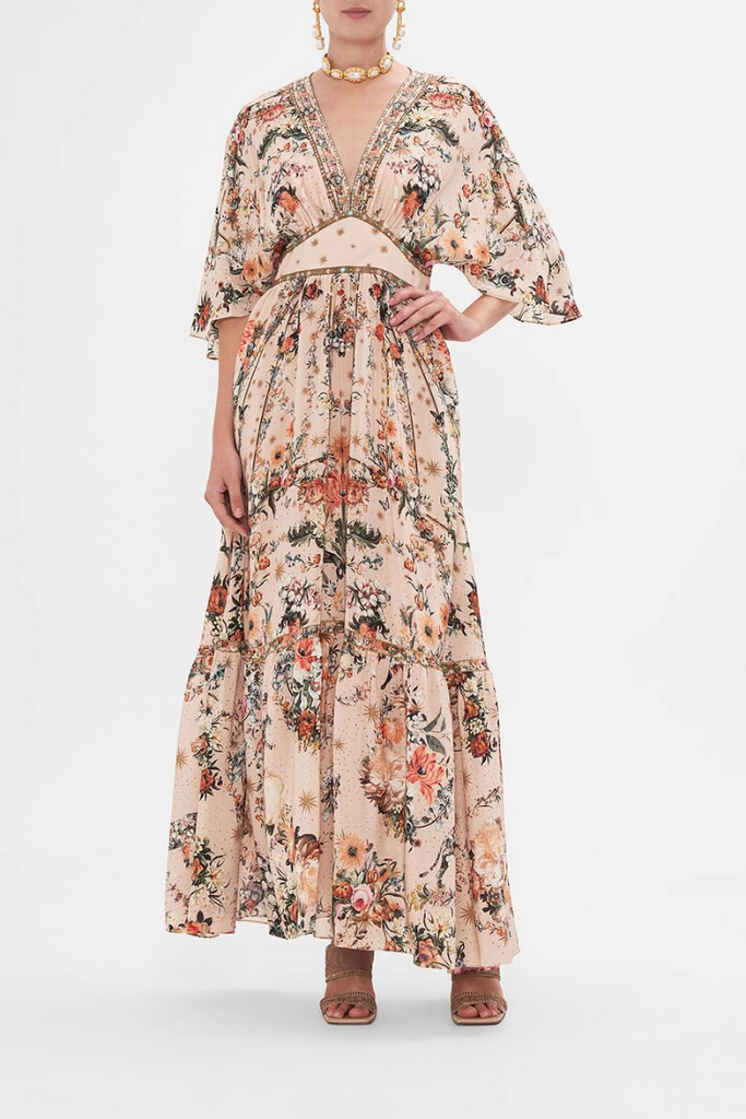 Camilla | Rose Garden Revolution Waisted Dress With Hem Ruffle