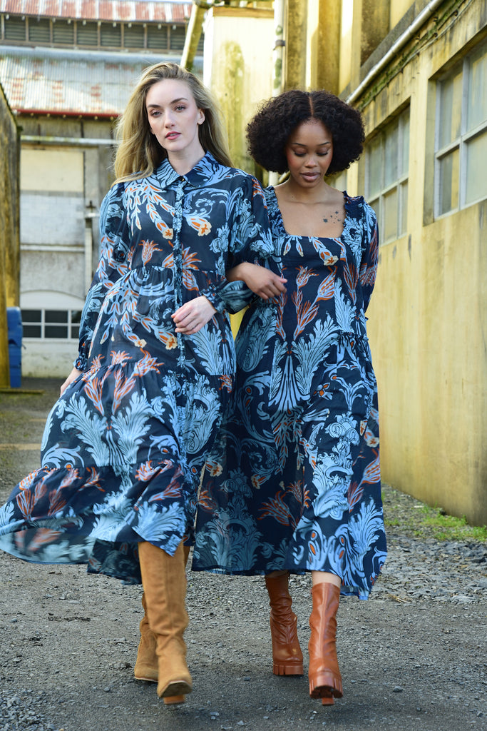 Coop | Picot-A-Boo Dress Coop | A Square Affair Dress | Navy