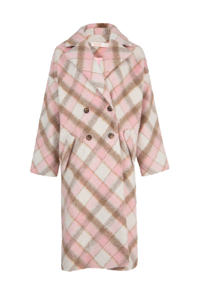 Coop | Time Check Coat | Pink/Ivory