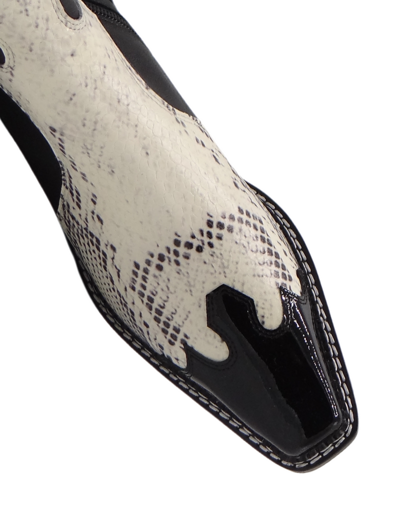 Caverley | Ivory Snake Kylie Boot