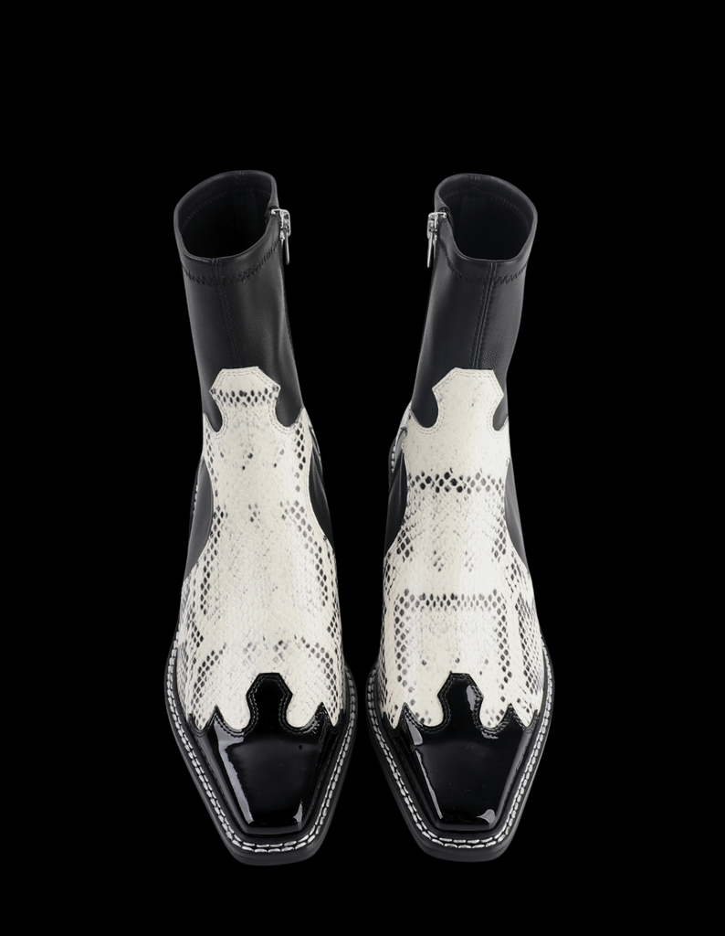 Caverley | Ivory Snake Kylie Boot