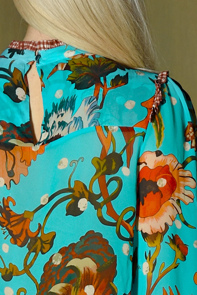 Cooper | Shirr Thing Top | Blue Floral