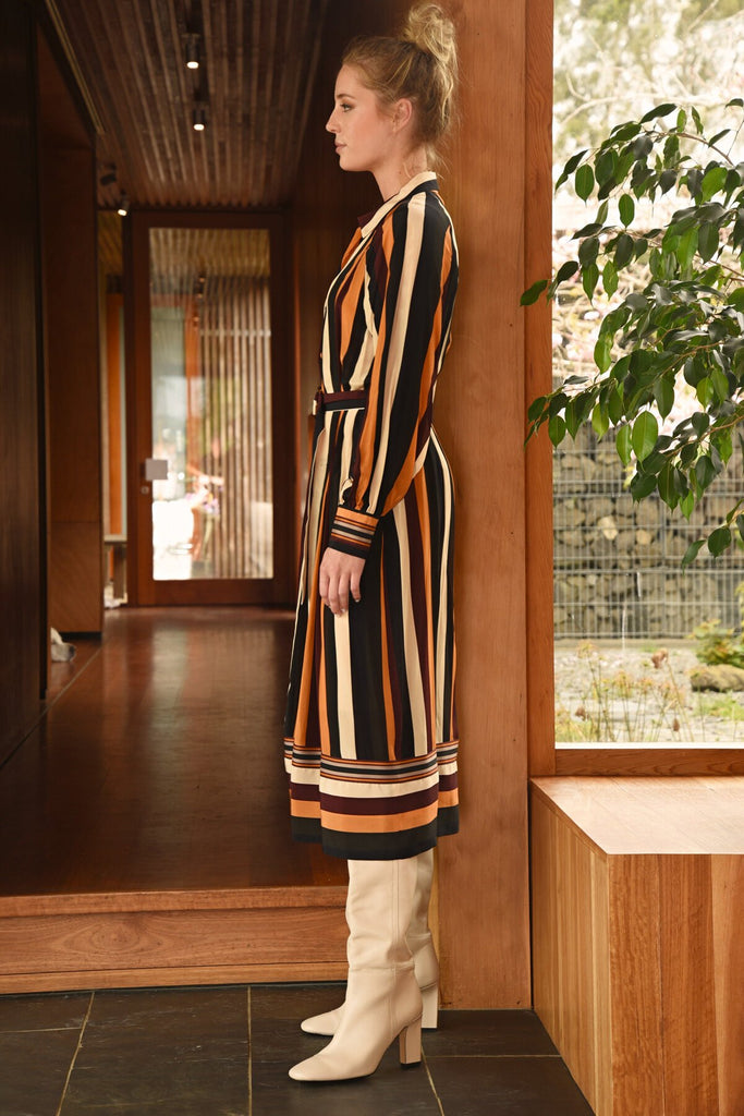 Cooper | Winterful Dress | Winter Stripe