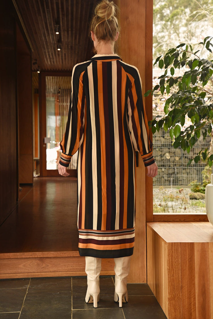 Cooper | Winterful Dress | Winter Stripe