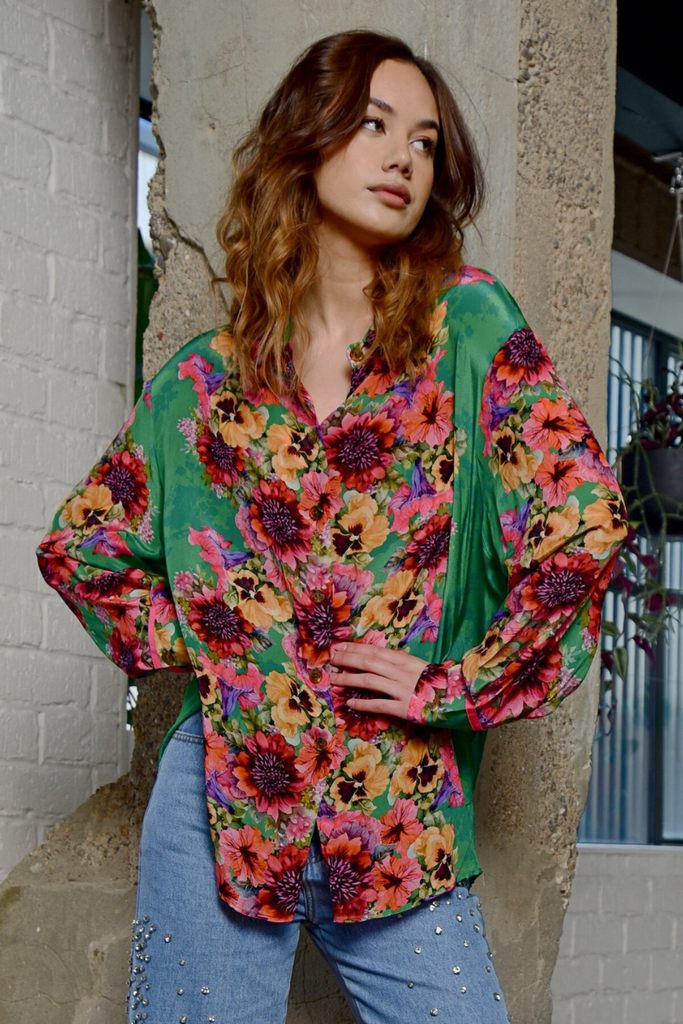 Cooper | Let The Sun Shine Shirt | Green Floral