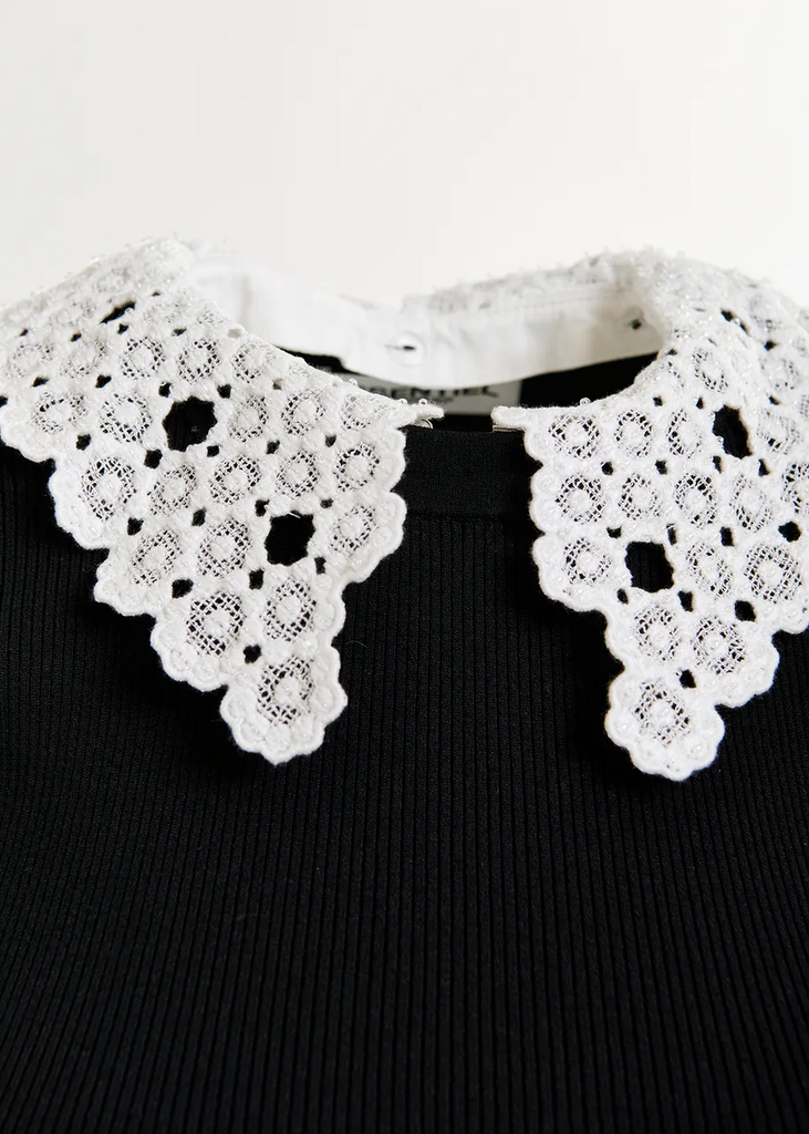 Essentiel Antwerp | Halamo Top W/Lace Collar | Black