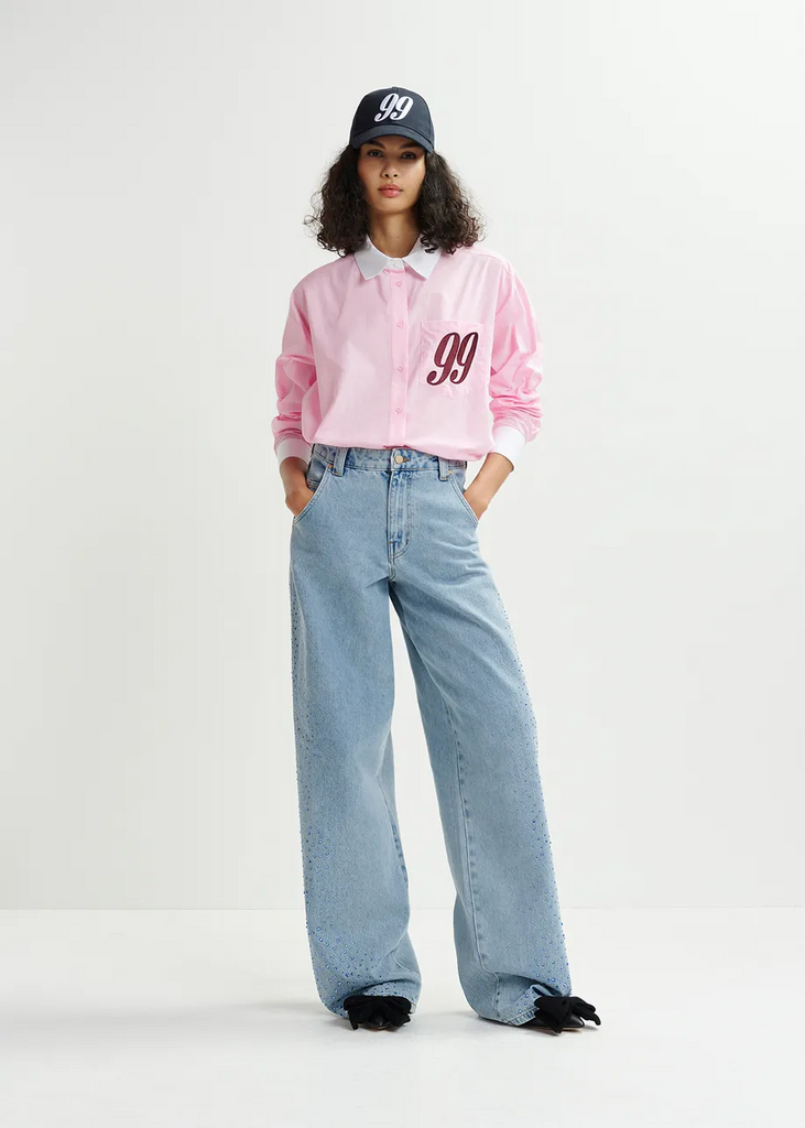 Essentiel Antwerp | Hit Rhinestone Jeans | Aqua Blue