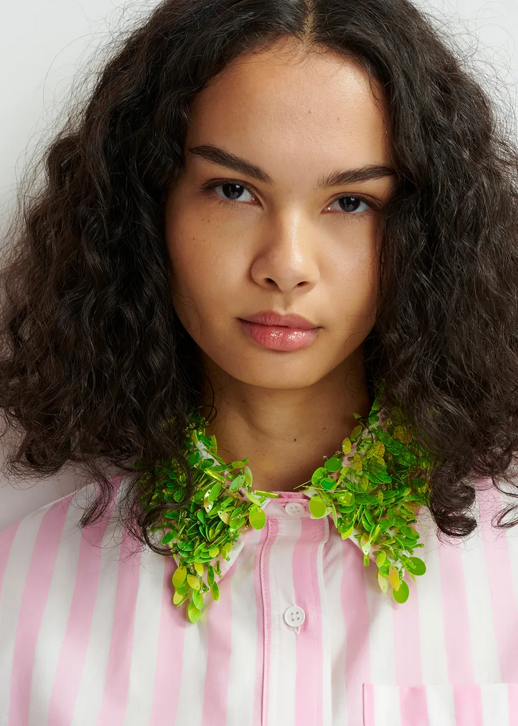 Essentiel Antwerp | Hash Brown Sequin Collar Shirt | Ballerina
