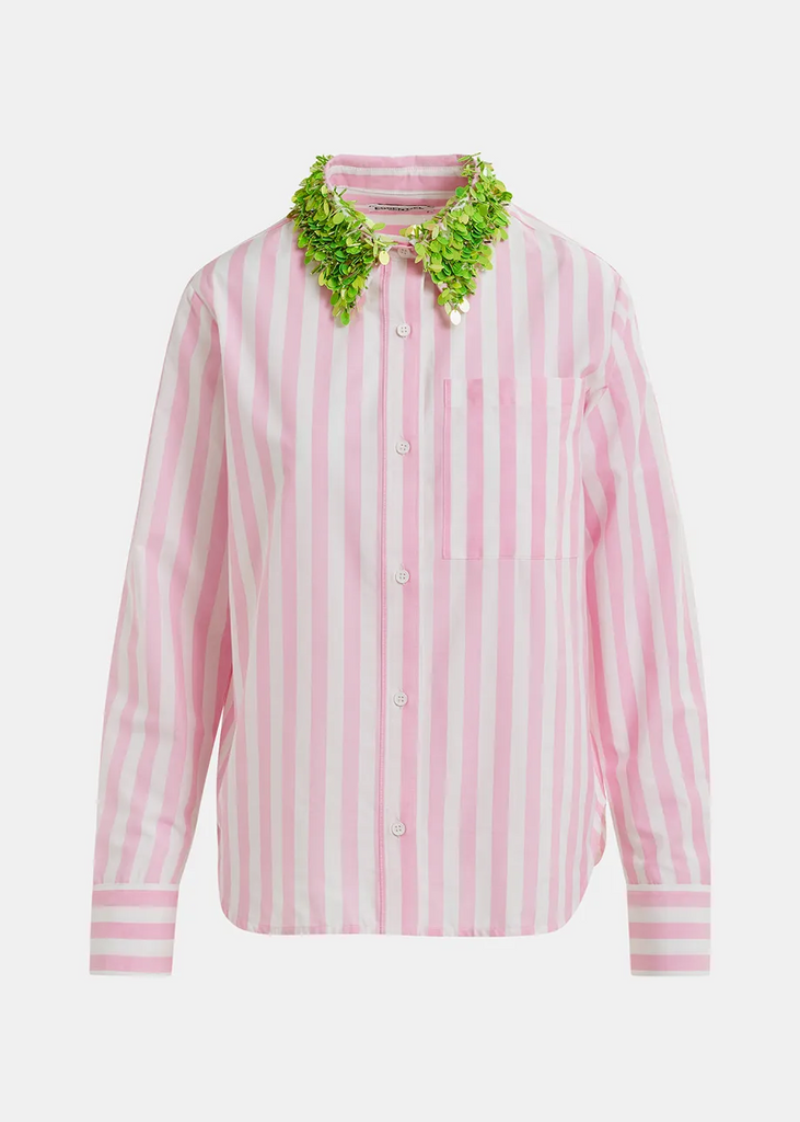 Essentiel Antwerp | Hash Brown Sequin Collar Shirt | Ballerina