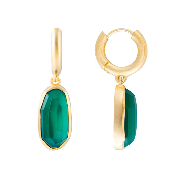 Fairley | Free Form Green Agate Drops