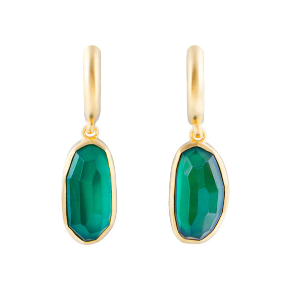 Fairley | Free Form Green Agate Drops