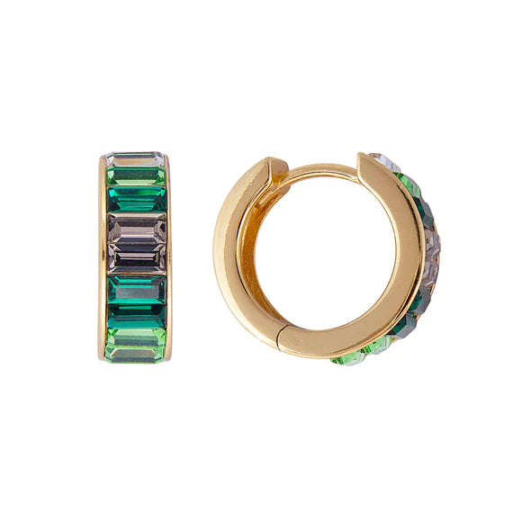 Fairley | Green Ombre Midi Hoops