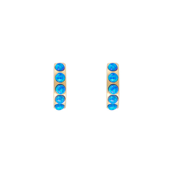 Fairley | Indigo Opal Crystal Huggies