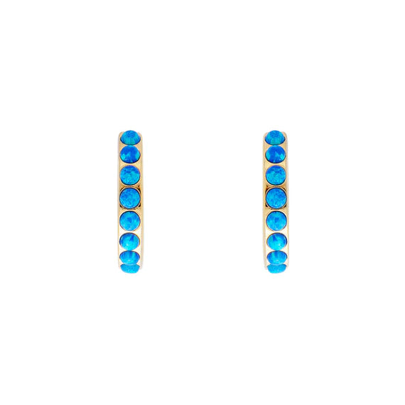 Fairley | Indigo Opal Midi Hoops
