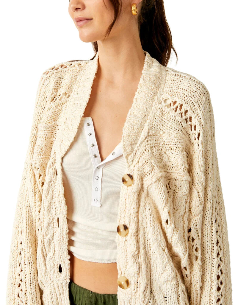 Free People | Cable Cardi in Ivory