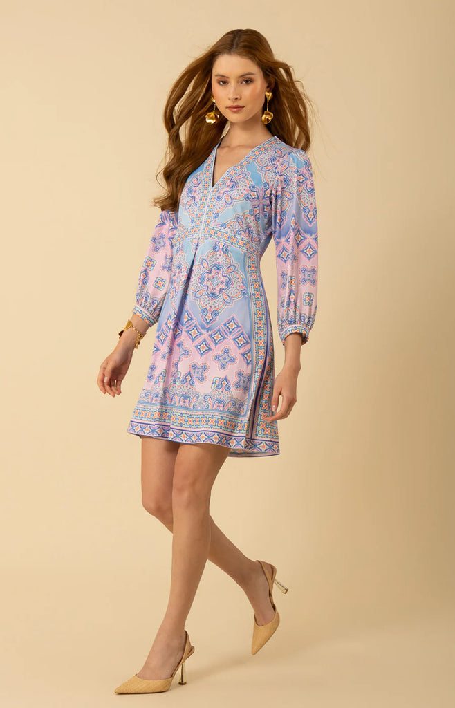 Hale Bob | Sevyn V-Neck Dress | Blue