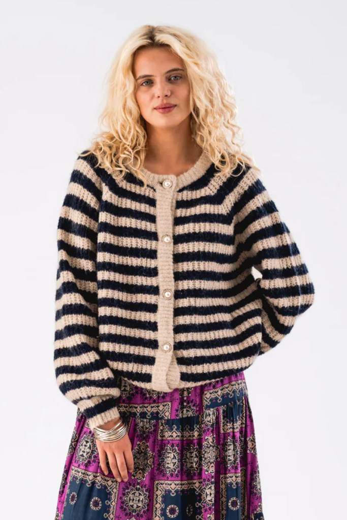 Lollys Laundry | Nova Cardigan | Dark Blue
