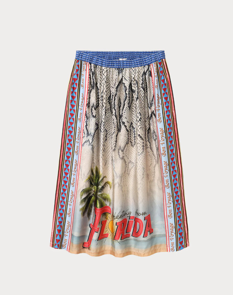 Me369 | Vanessa Printed Midi Skirt | Snake Charmer