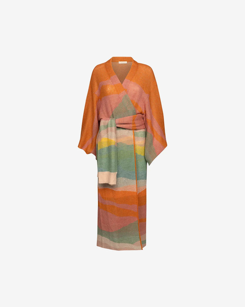 Mes Demoiselles | Hiro Orange Knittes Kimono | Himalaya