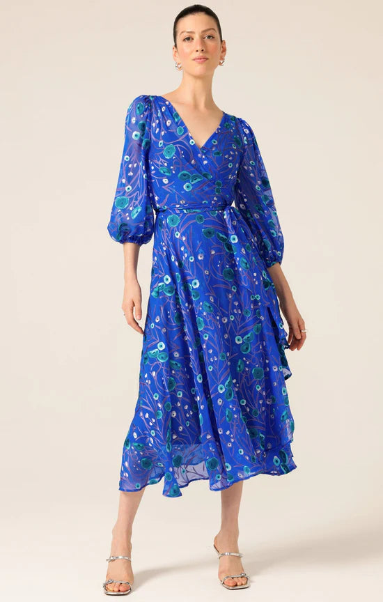 Sacha Drake | Bowerbird Wrap Dress | Periwinkle Poppy