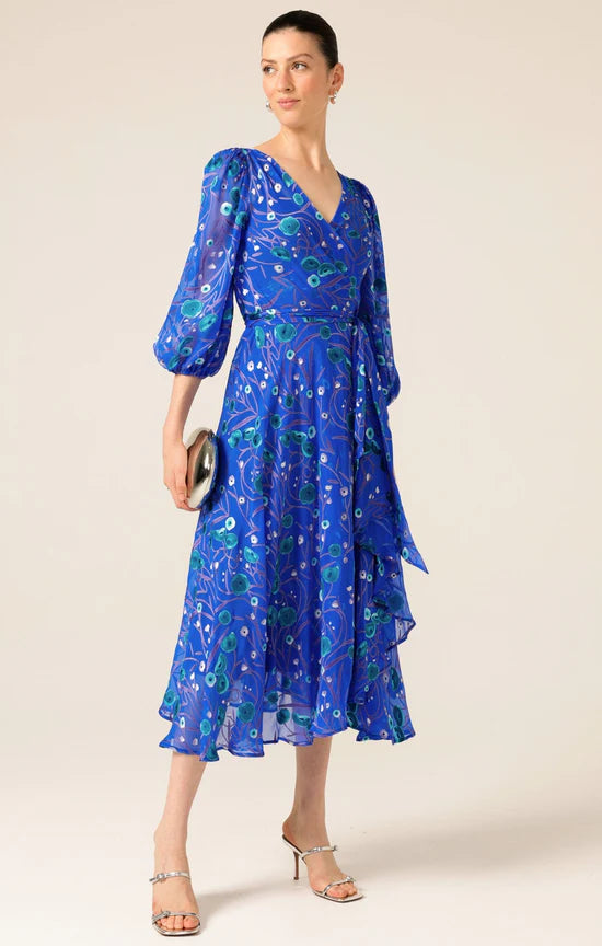 Sacha Drake | Bowerbird Wrap Dress | Periwinkle Poppy