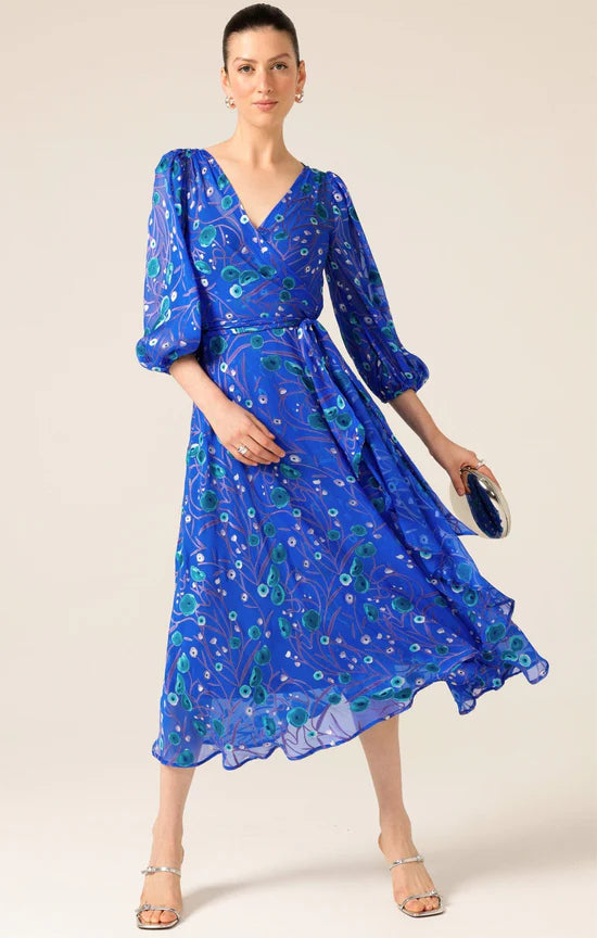 Sacha Drake | Bowerbird Wrap Dress | Periwinkle Poppy