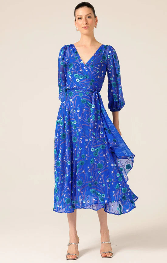 Sacha Drake | Bowerbird Wrap Dress | Periwinkle Poppy