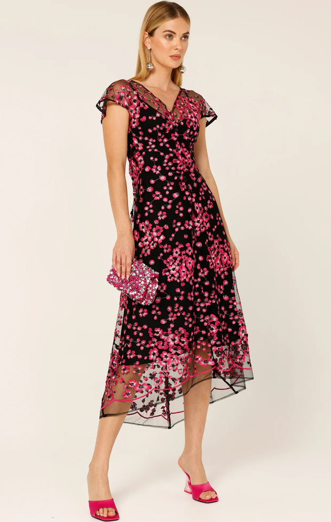 Sacha Drake | Joan Orchid Dress | Pink/Black