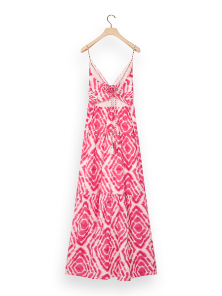 Scotch & Soda | Pink Disco Tie Maxi Waisted Dress