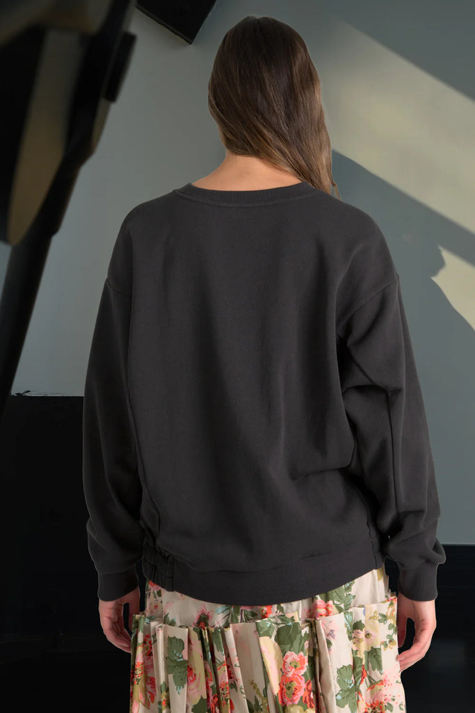 Trelise Cooper | Wreath My Mind Sweatshirt | Black/Bronze