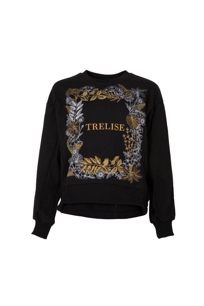 Trelise Cooper | Wreath My Mind Sweatshirt | Black/Bronze