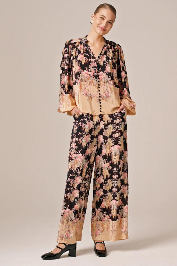 by TIMo | Midnight Garden Satin Trousers