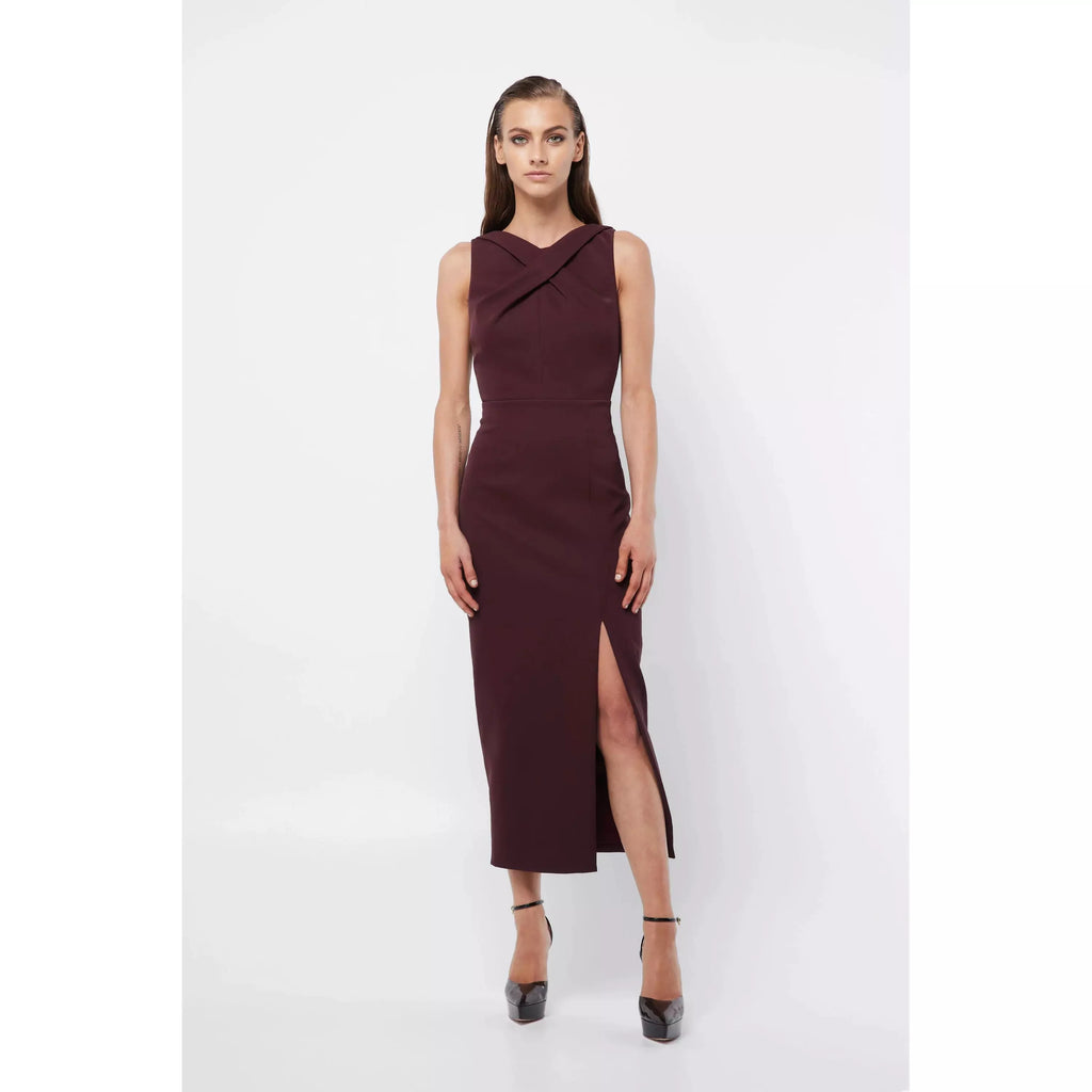 Mossman | Virtuous Midi Dress | Burgundy