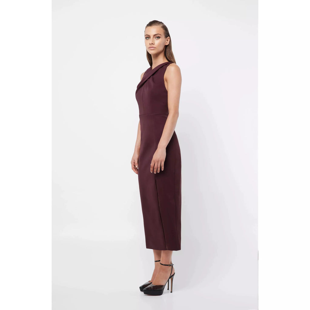 Mossman | Virtuous Midi Dress | Burgundy