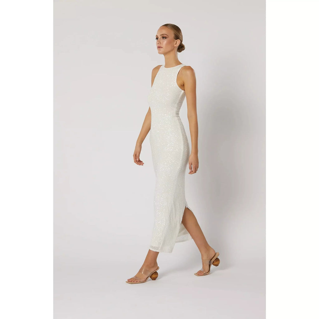 Winona | Reyna Zip Back Dress | White