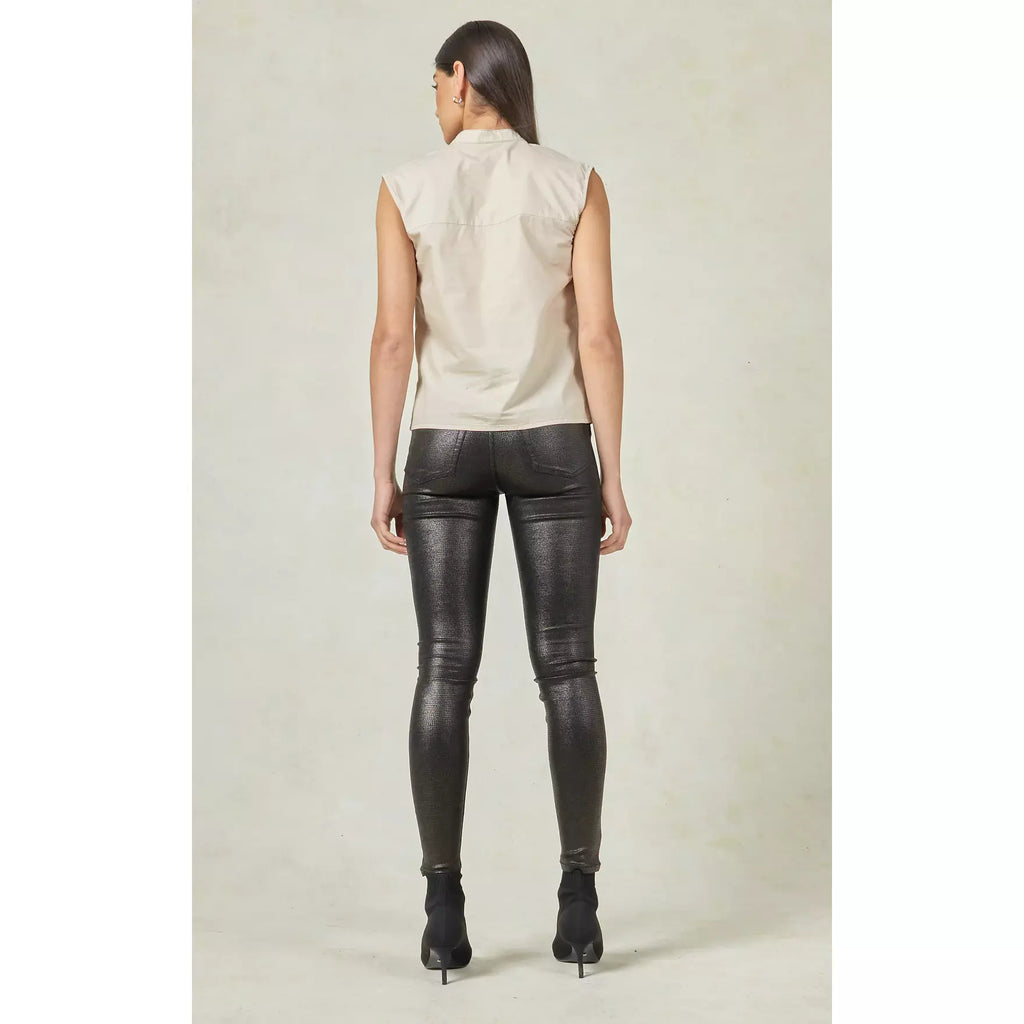 Dricoper | DCD Printed Coated Jeans | Black Snake