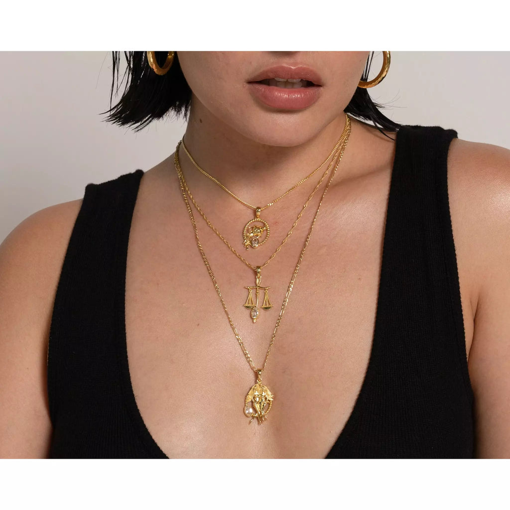 Mountain & Moon | Gemini Necklace | Link Chain